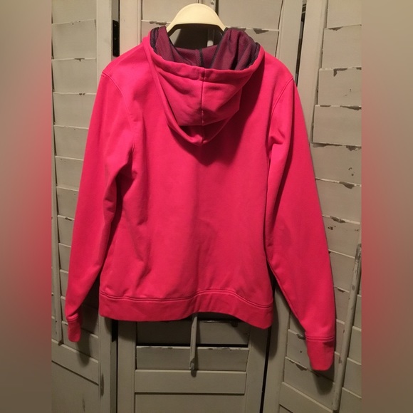 Ladies bright pink hoodie by Under Armour - Picture 2 of 3